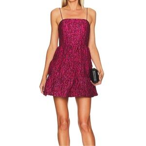 ALICE + OLIVIA  Jamila Mini Dress In Pink/Black